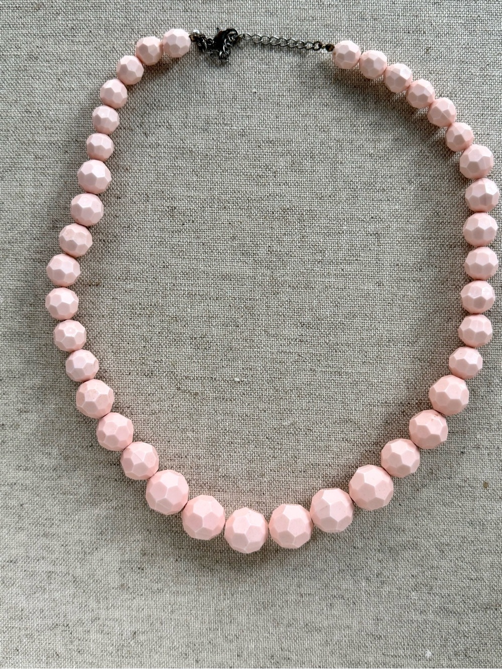 Anthropologie Pink Faceted Bead Necklace